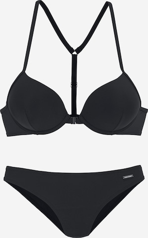 melns BRUNO BANANI "Push-up" Bikini: no priekšpuses