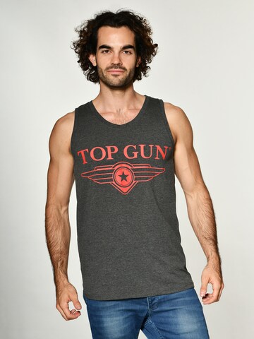 TOP GUN Shirt ' Truck ' in Grijs: voorkant