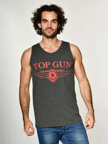 TOP GUN Tank Top ' Truck ' in Grau: predná strana