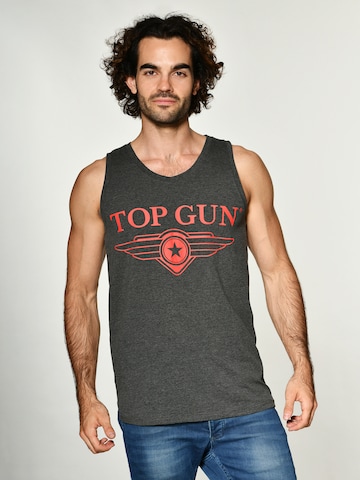 TOP GUN Tank Top ' Truck ' in Grau: predná strana