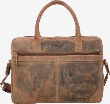 GREENBURRY Document Bag in Brown: front