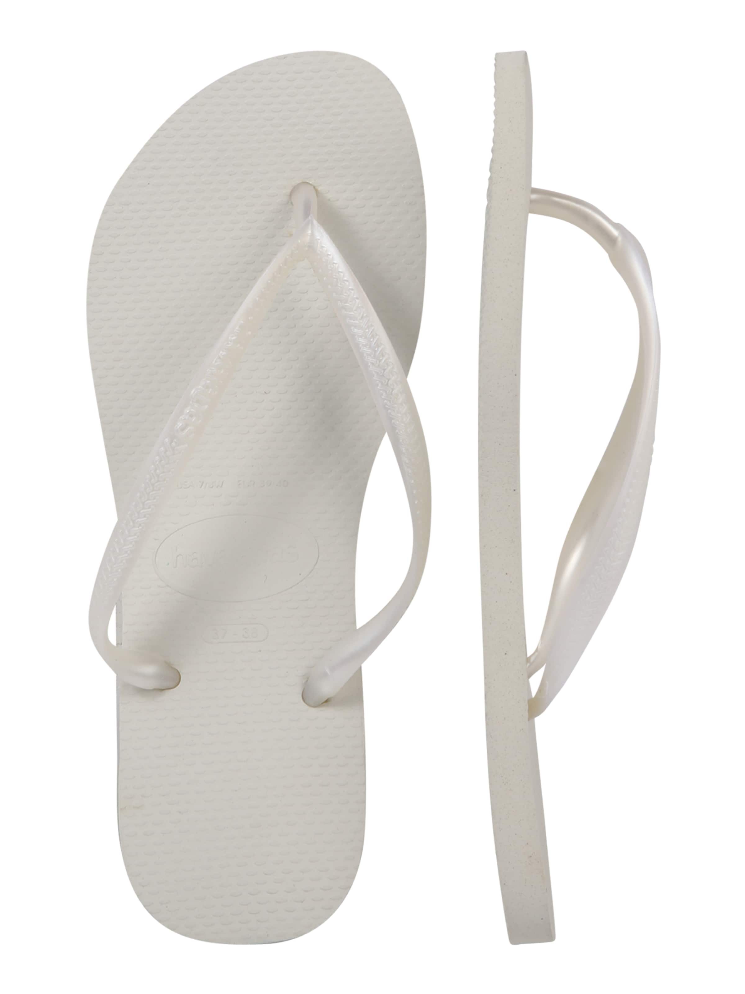 HAVAIANAS Varvastossut 'Slim' värissä valkoinen: sivusta