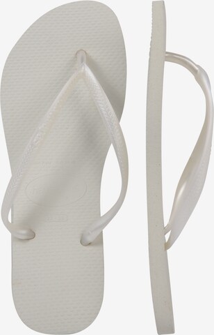 HAVAIANAS T-Bar Sandals in White: side