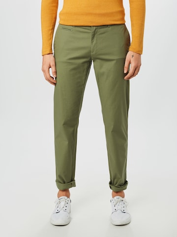 BRAX Slimfit Chino kalhoty 'Fabio' – zelená: přední strana