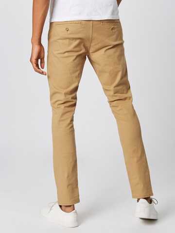 Coupe slim Pantalon chino 'Natan' BLEND en marron : derrière