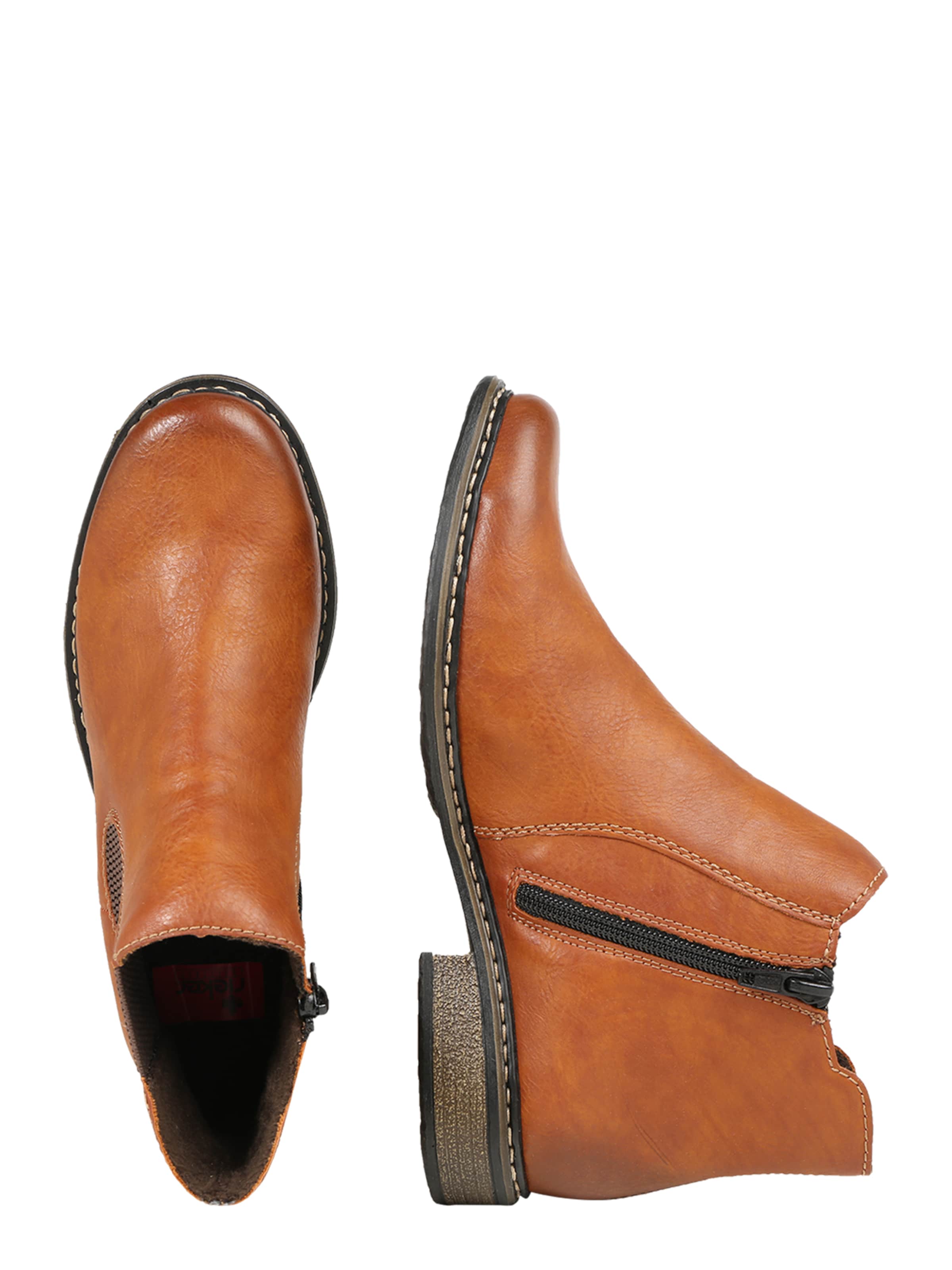 Frauen Stiefeletten RIEKER Chelsea Boots in Cognac - SP25719