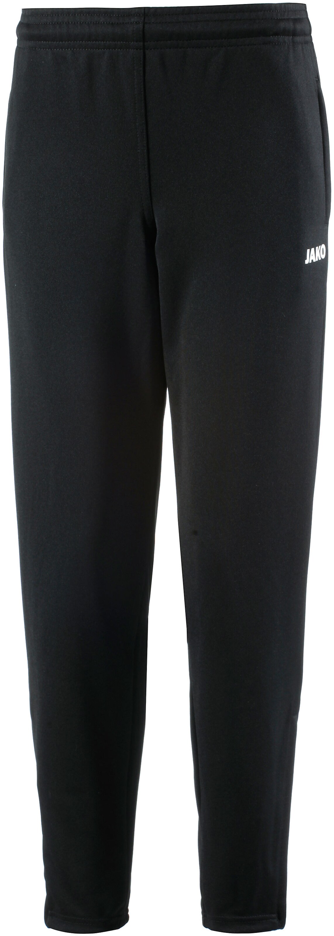 JAKO Tapered Trainingshose in Schwarz: Vorderseite