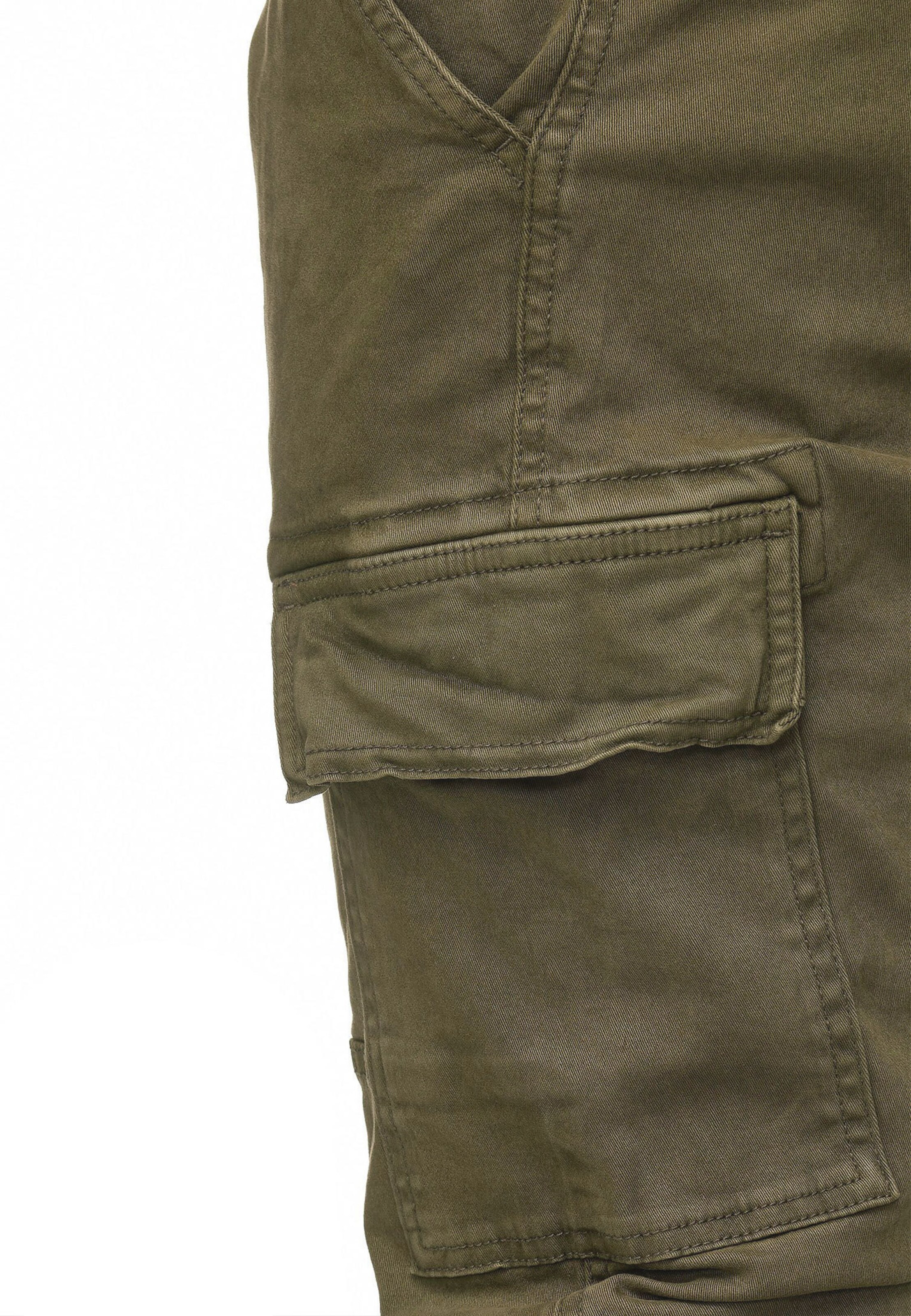 INDICODE JEANS Tapered Cargo Pants 'August' in Green