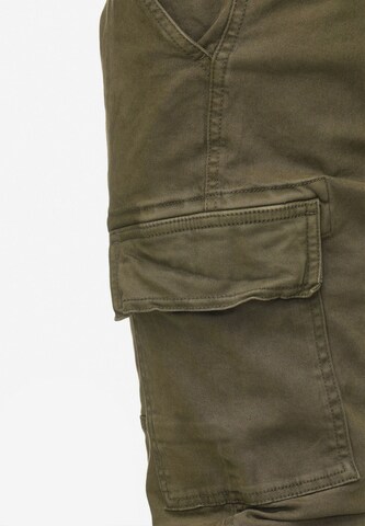 INDICODE JEANS Tapered Cargo Pants 'August' in Green