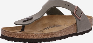 BIRKENSTOCK T-Bar Sandals 'Gizeh' in Grey: front
