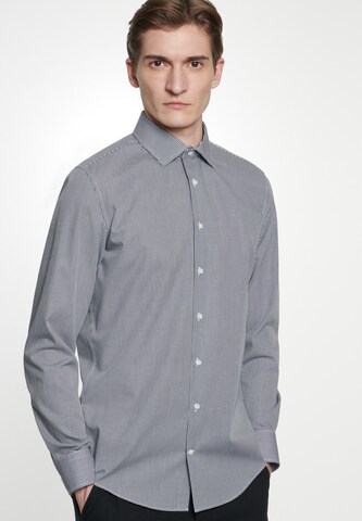 SEIDENSTICKER Slim fit Button Up Shirt in Blue: front