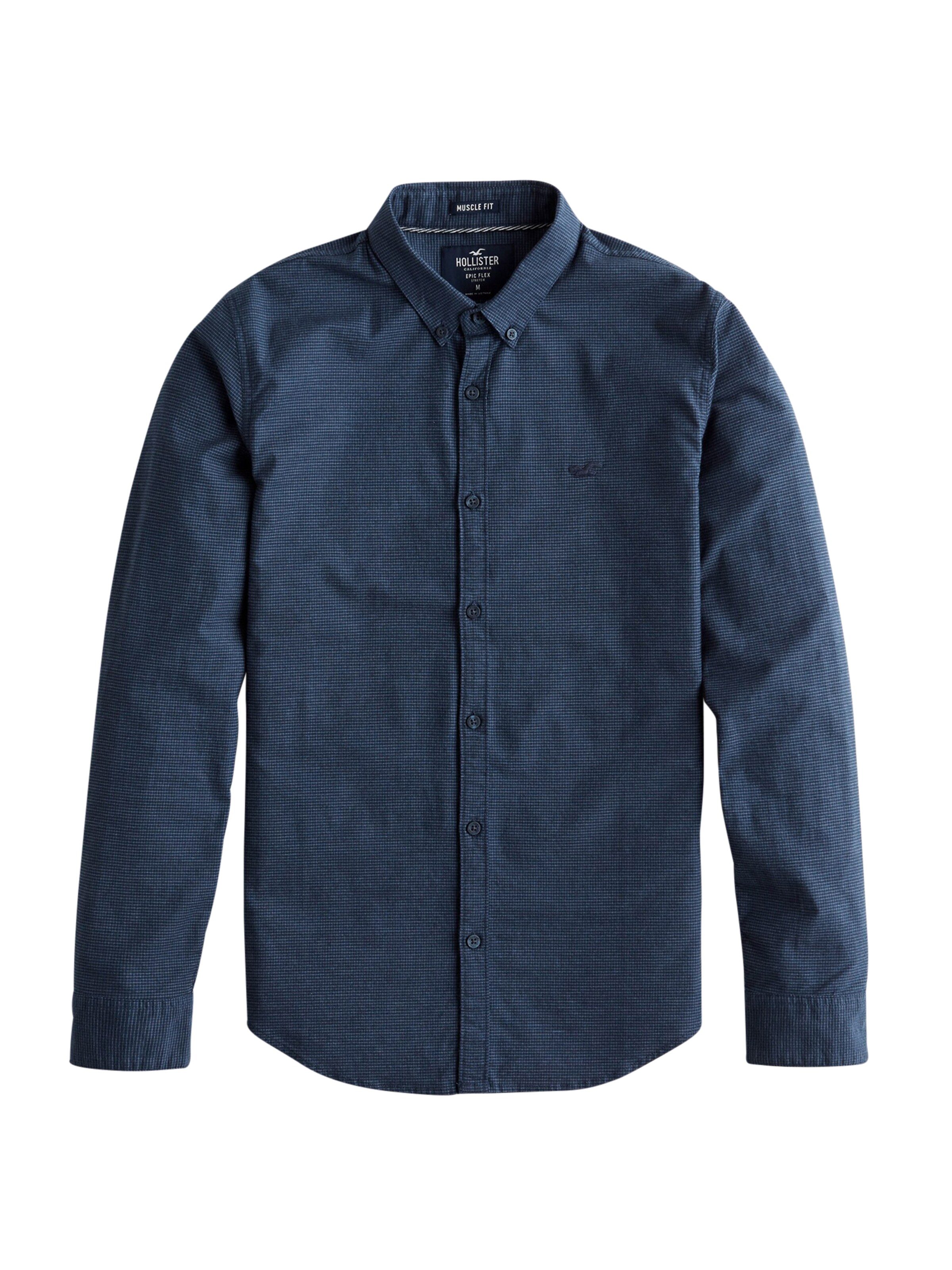 HOLLISTER - Zakelijk overhemd 'BTS19-LS MF SOLID OXFORD 1CC' in de kleur Navy