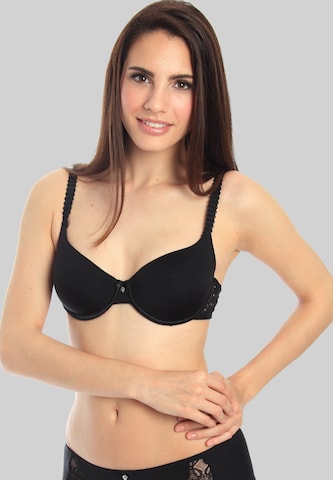 sassa T-shirt Bra 'LOVELY SECRET' in Black: front