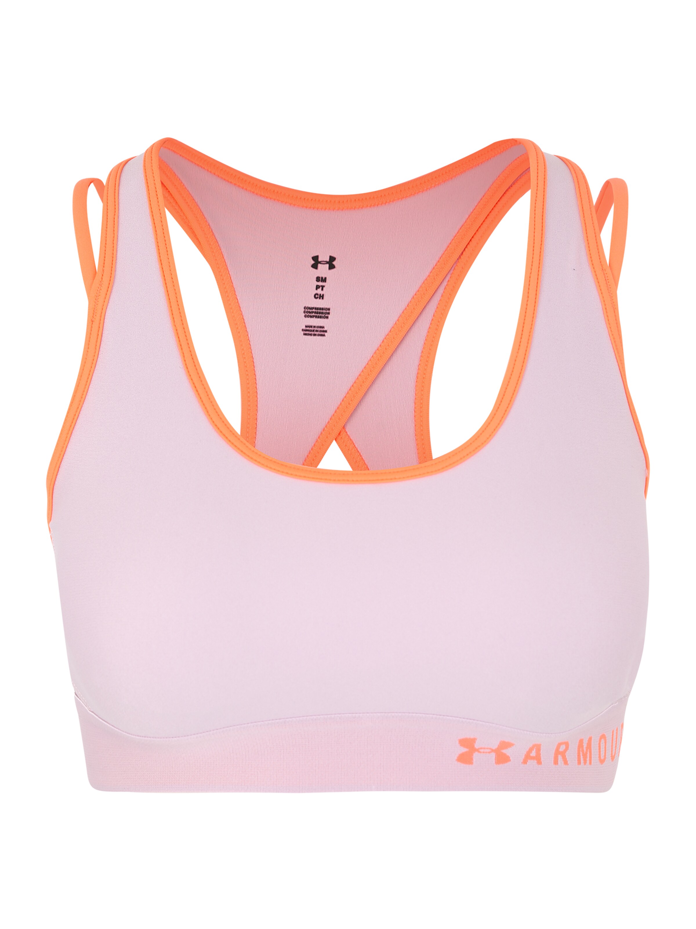 UNDER ARMOUR - Sport bh 'Crossback Strappy Bra' in de kleur Sinaasappel