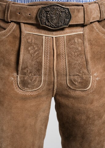 SPIETH & WENSKY Slim fit Traditional pants 'Mayen' in Brown