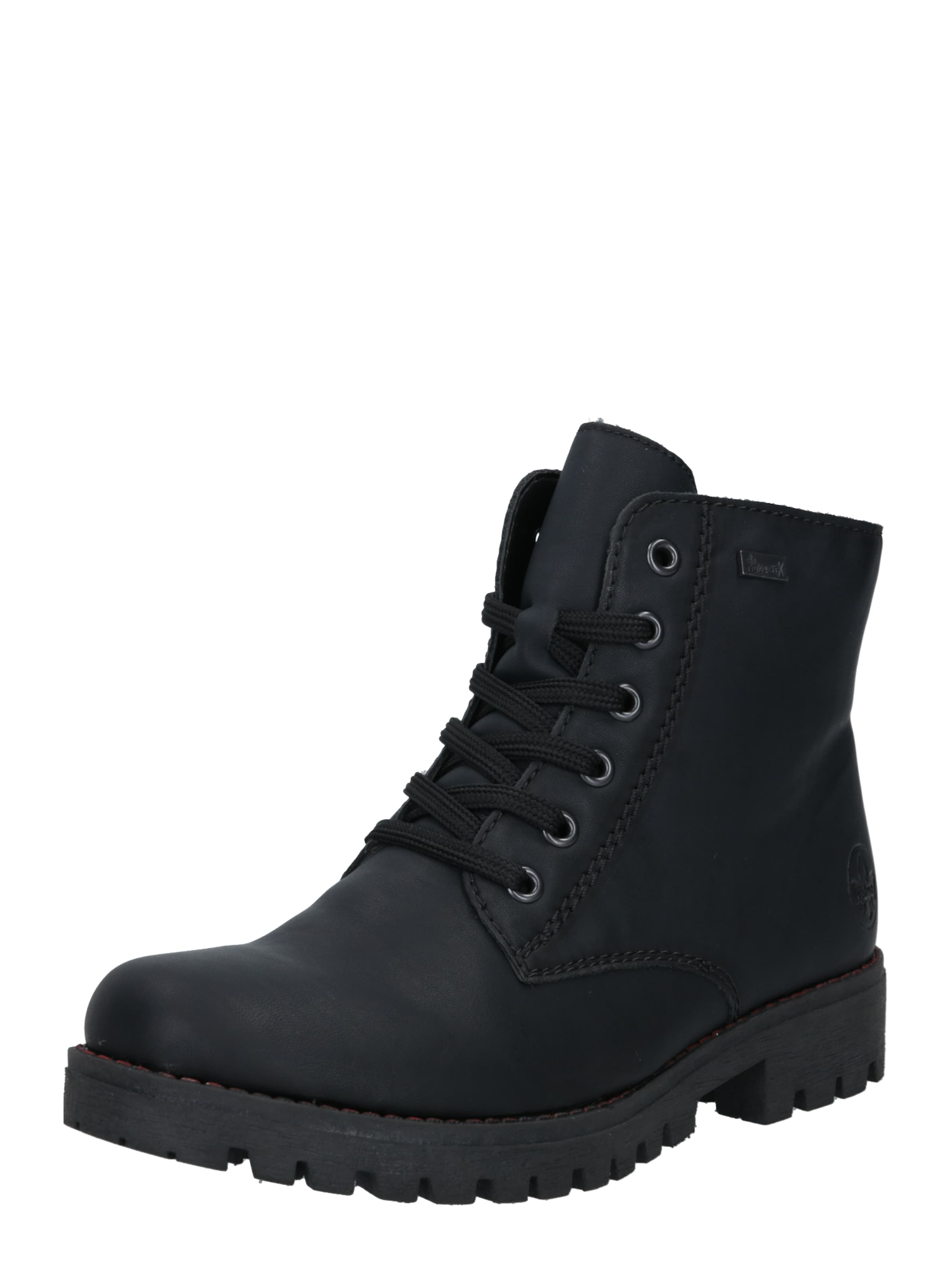 Rieker Lace-up bootie in Black: front