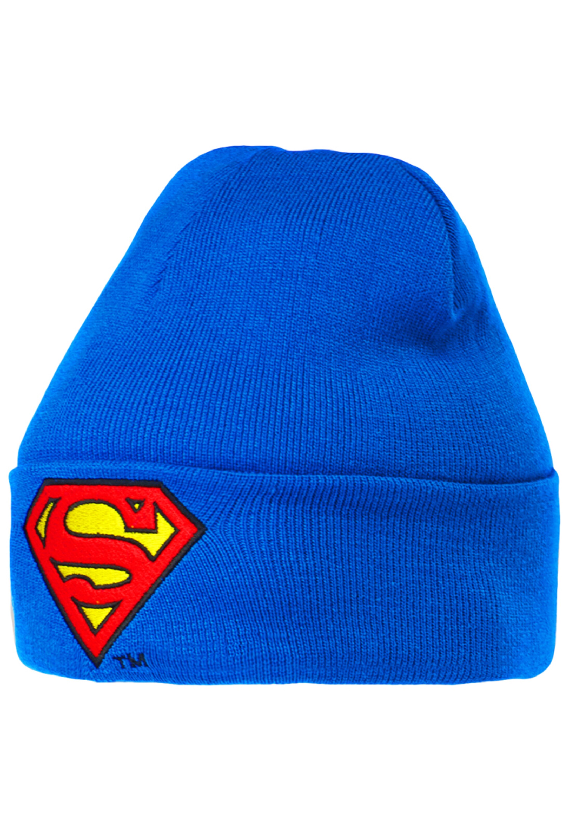 LOGOSHIRT Beanie in Blue: front