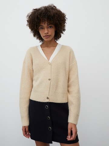 EDITED Knit Cardigan 'Ronja' in Beige: front