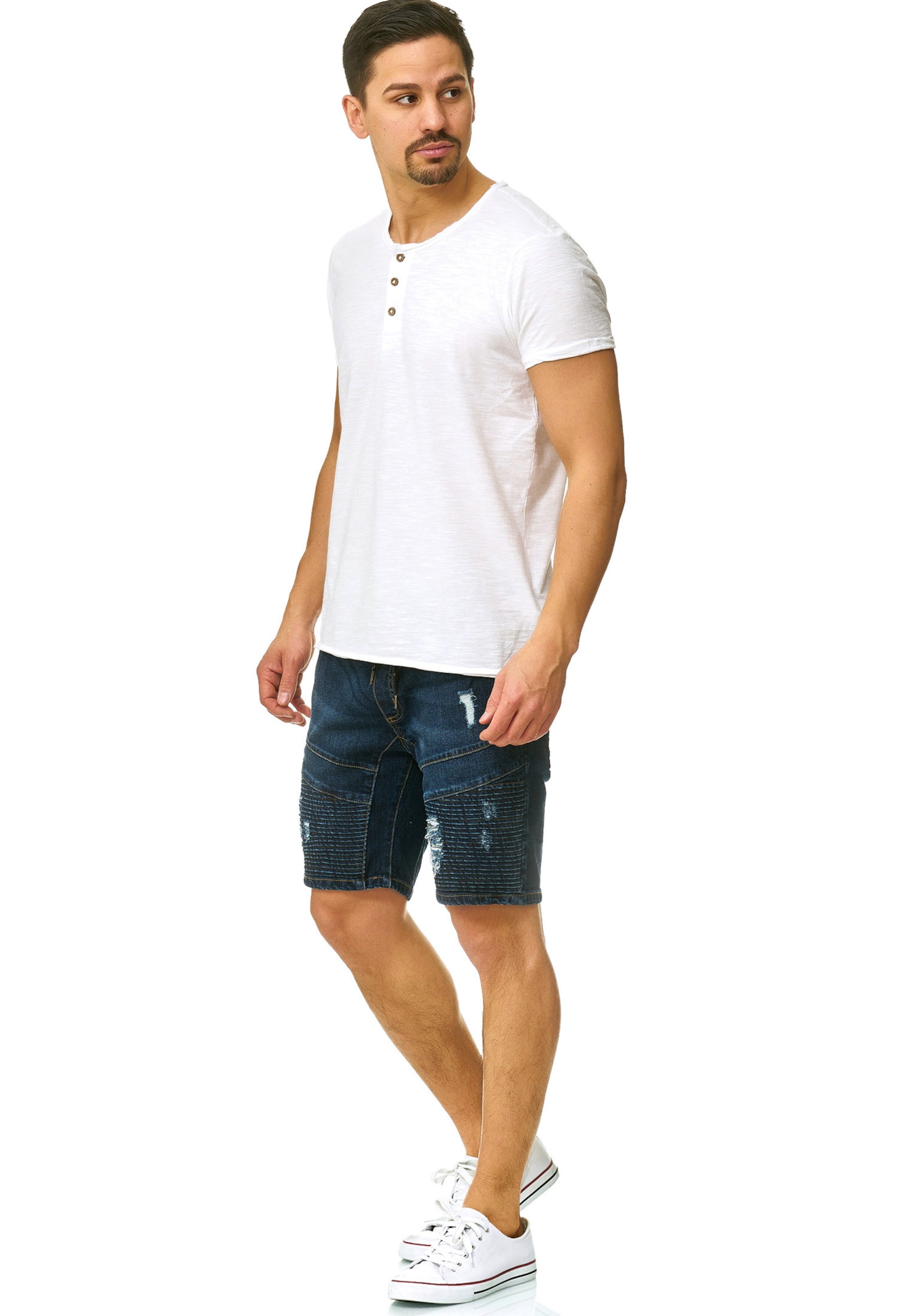 INDICODE JEANS Regular Shorts 'Ernest' in Blau