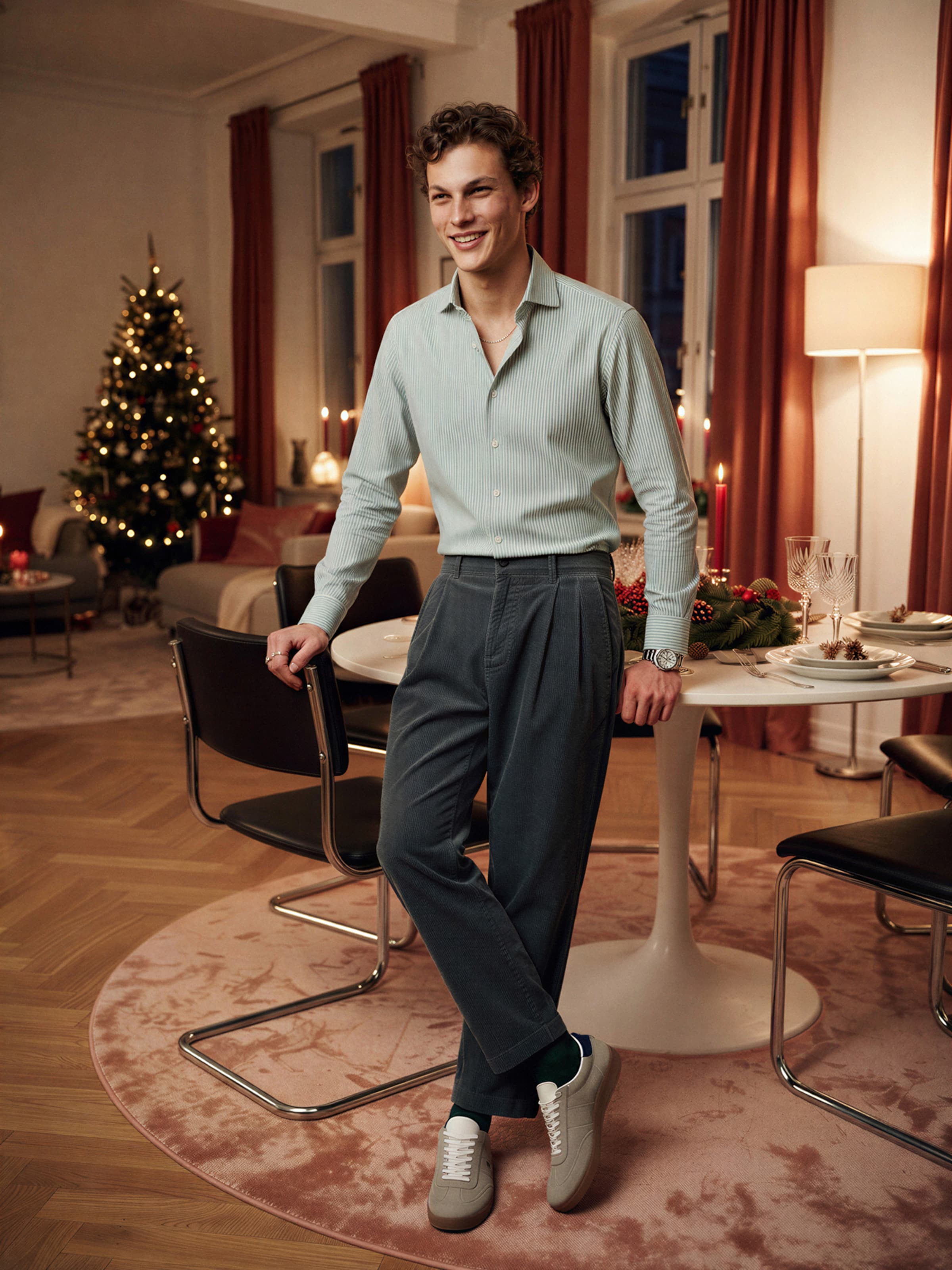 The AY Style Edit - Casual Striped Shirt & Corduroy Trousers Look