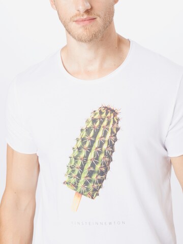 EINSTEIN & NEWTON Regular Fit T-Shirt 'Cactus Ice' in Weiß