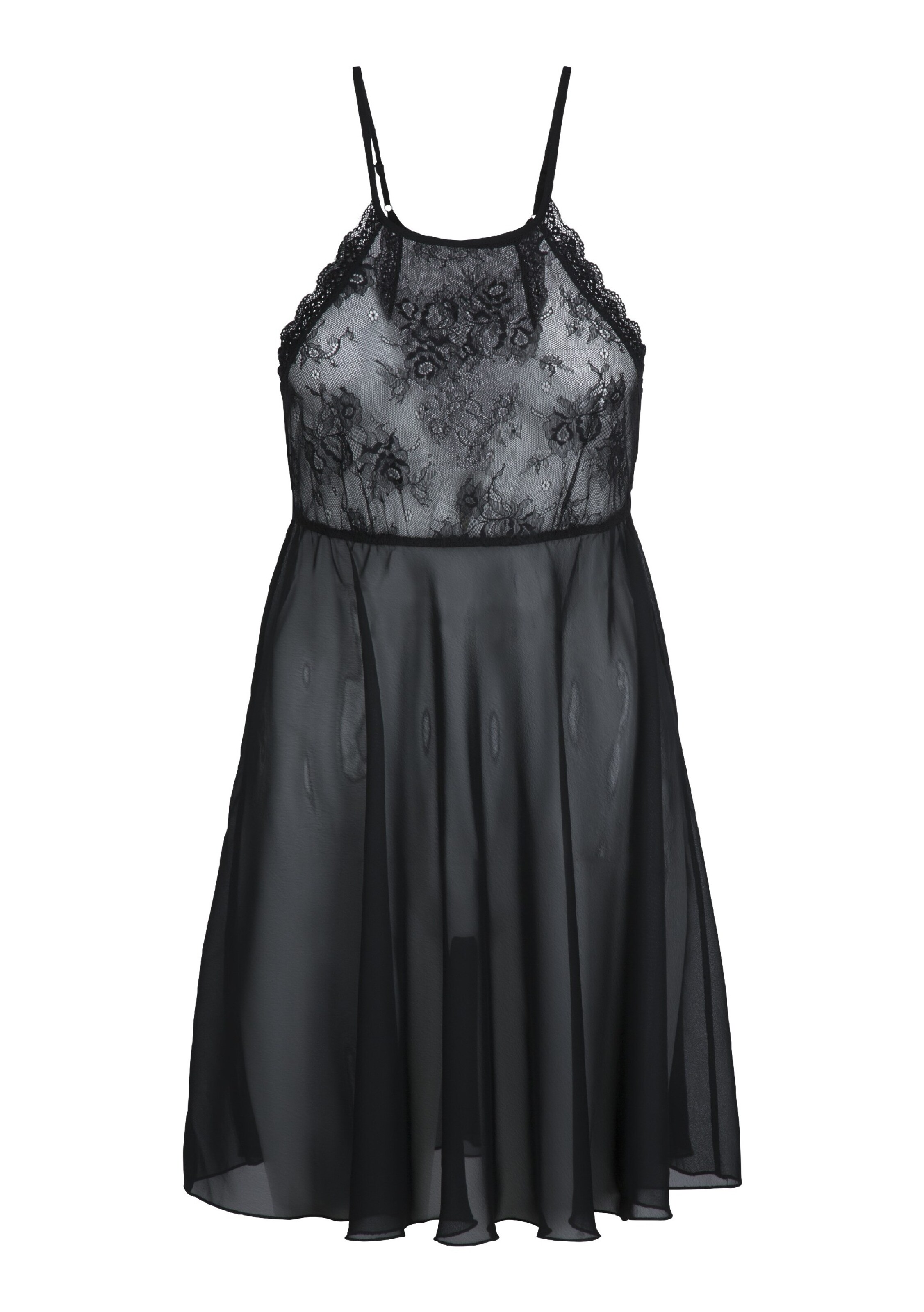 LingaDore - Negligé 'Vana' in de kleur Zwart