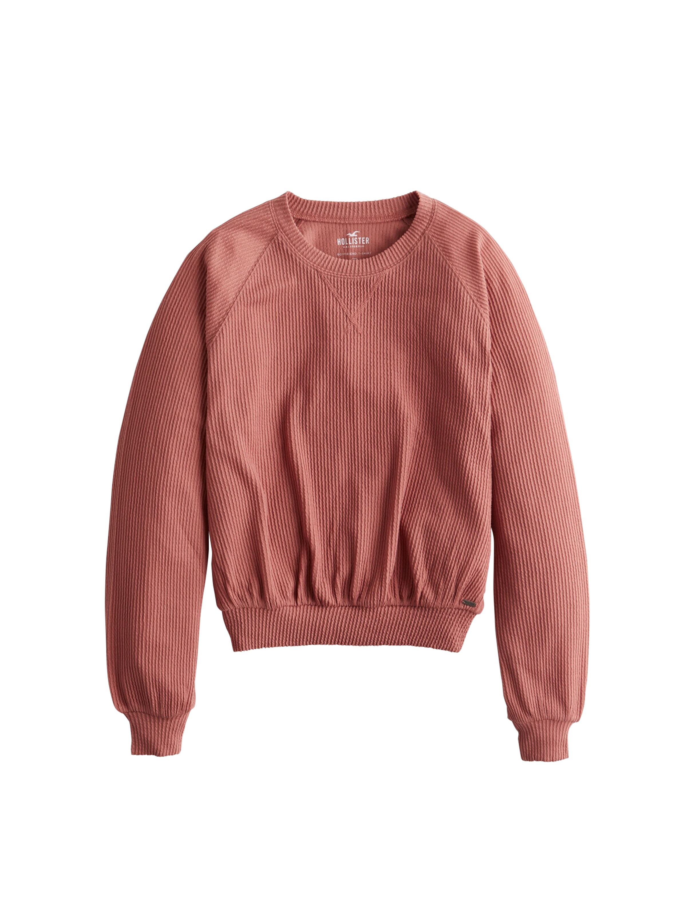HOLLISTER - Trui 'BTS19-LS BOYFRIEND TEXTURE F 5CC' in de kleur Pink