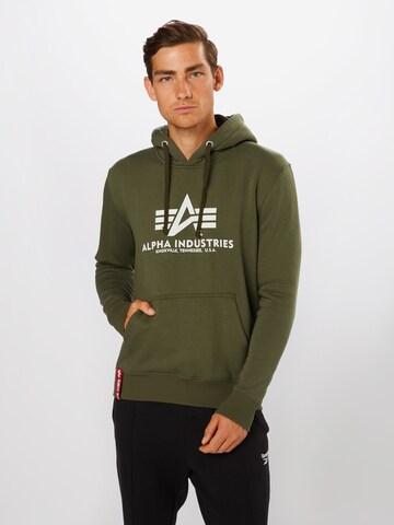 ALPHA INDUSTRIES Sweatshirt i grön: framsida