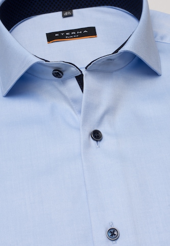 ETERNA Slim fit Button Up Shirt in Blue