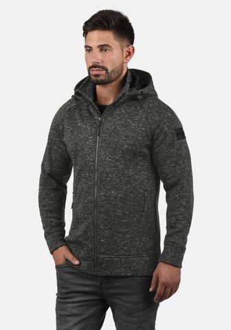 INDICODE JEANS Zip-Up Hoodie 'Chillingworth' in Grey: front