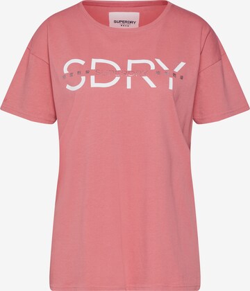 T-shirt Superdry en rose : devant