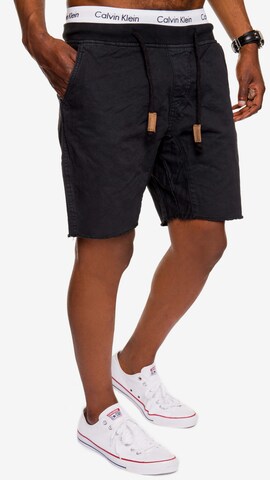 INDICODE JEANS Loosefit Shorts 'Carver' in Schwarz