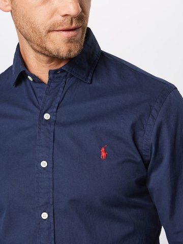 Coupe slim Chemise Polo Ralph Lauren en bleu