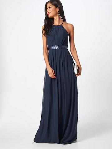 Robe de soirée 'long dress chiffon & sequins' STAR NIGHT en bleu