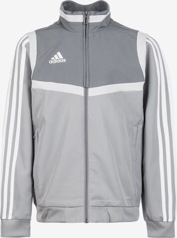 ADIDAS PERFORMANCE Athletic Jacket 'Tiro' in Grey: front