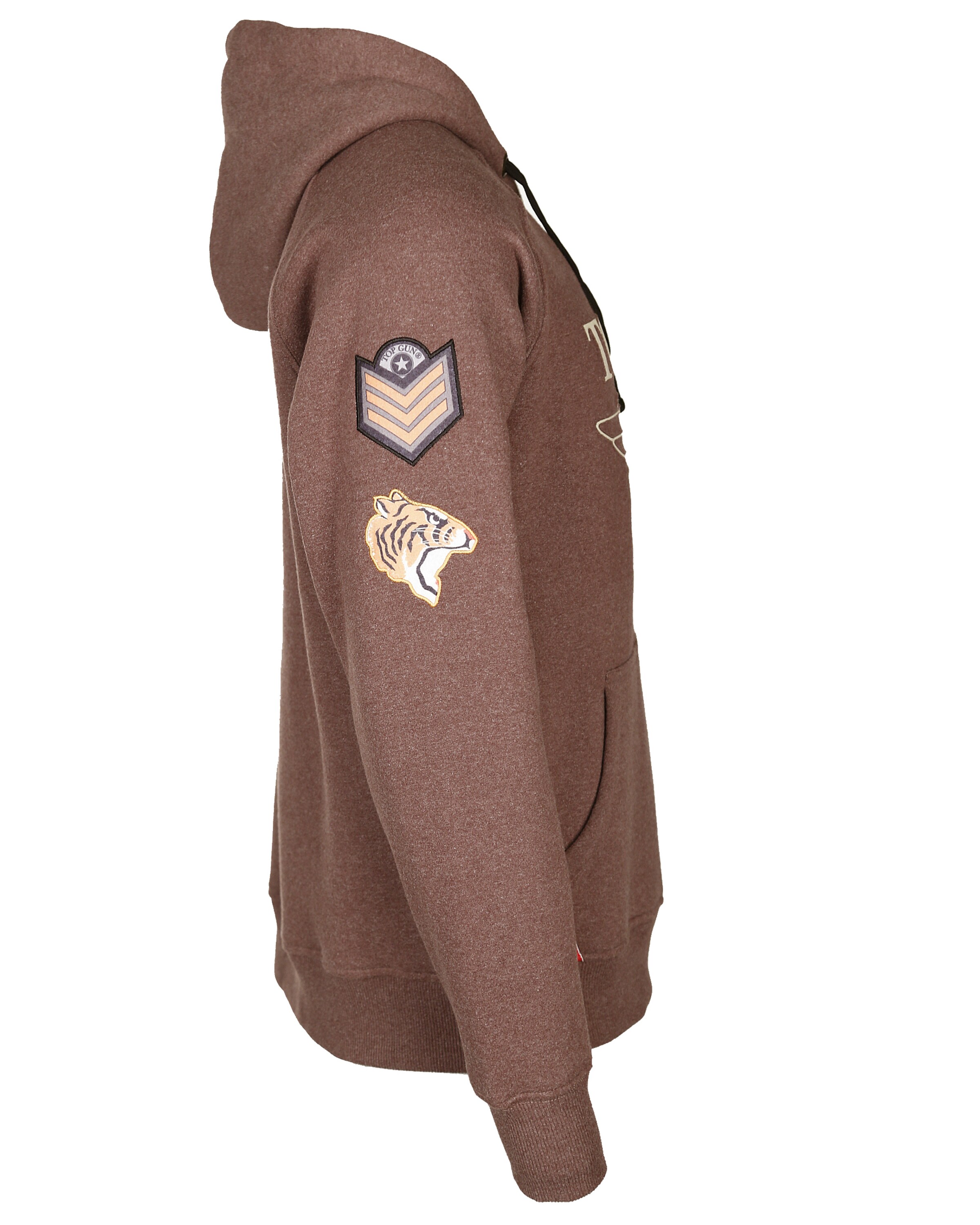 TOP GUN Kapuzenpullover 'TG-9013' in Braun