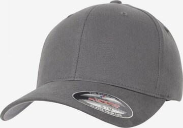 Cappello da baseball 'Brushed Twill' di Flexfit in grigio: frontale