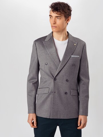 BURTON MENSWEAR LONDON Slim fit Business blazer in Grey: front