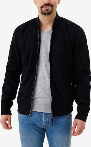 Veste mi-saison ' Abbott ' INDICODE JEANS en noir : devant