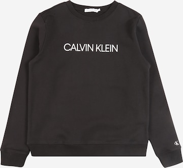 Calvin Klein Jeans Суичър 'INSTITUTIONAL' в черно: отпред