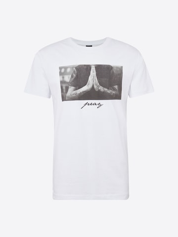 Mister Tee - Camiseta 'Pray' en blanco: frente