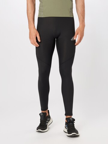 ADIDAS PERFORMANCE Skinny Sportnadrágok 'Ask' - fekete: elől