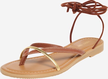 ABOUT YOU T-Bar Sandals 'Line' in Brown: front