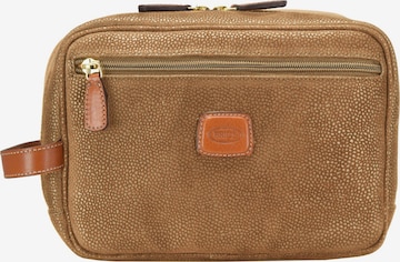 Bric's Toiletry Bag in Beige: front