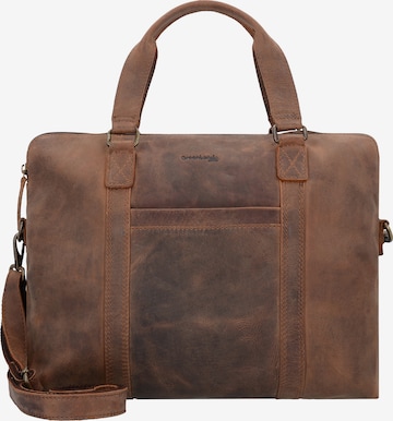 Greenland Nature Document Bag 'Montenegro' in Brown: front