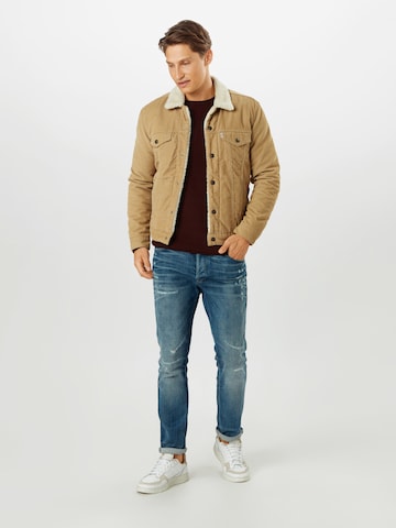 purpurinė JACK & JONES Standartinis modelis Megztinis 'Carlos'