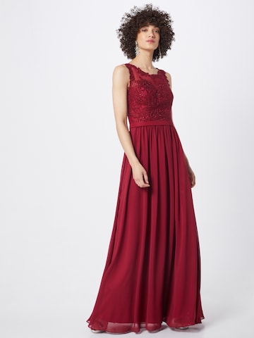 mascara Evening Dress 'LACE' in Red: front