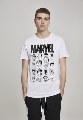 Mister Tee Shirt 'Marvel Crew Tee' in Wit: voorkant