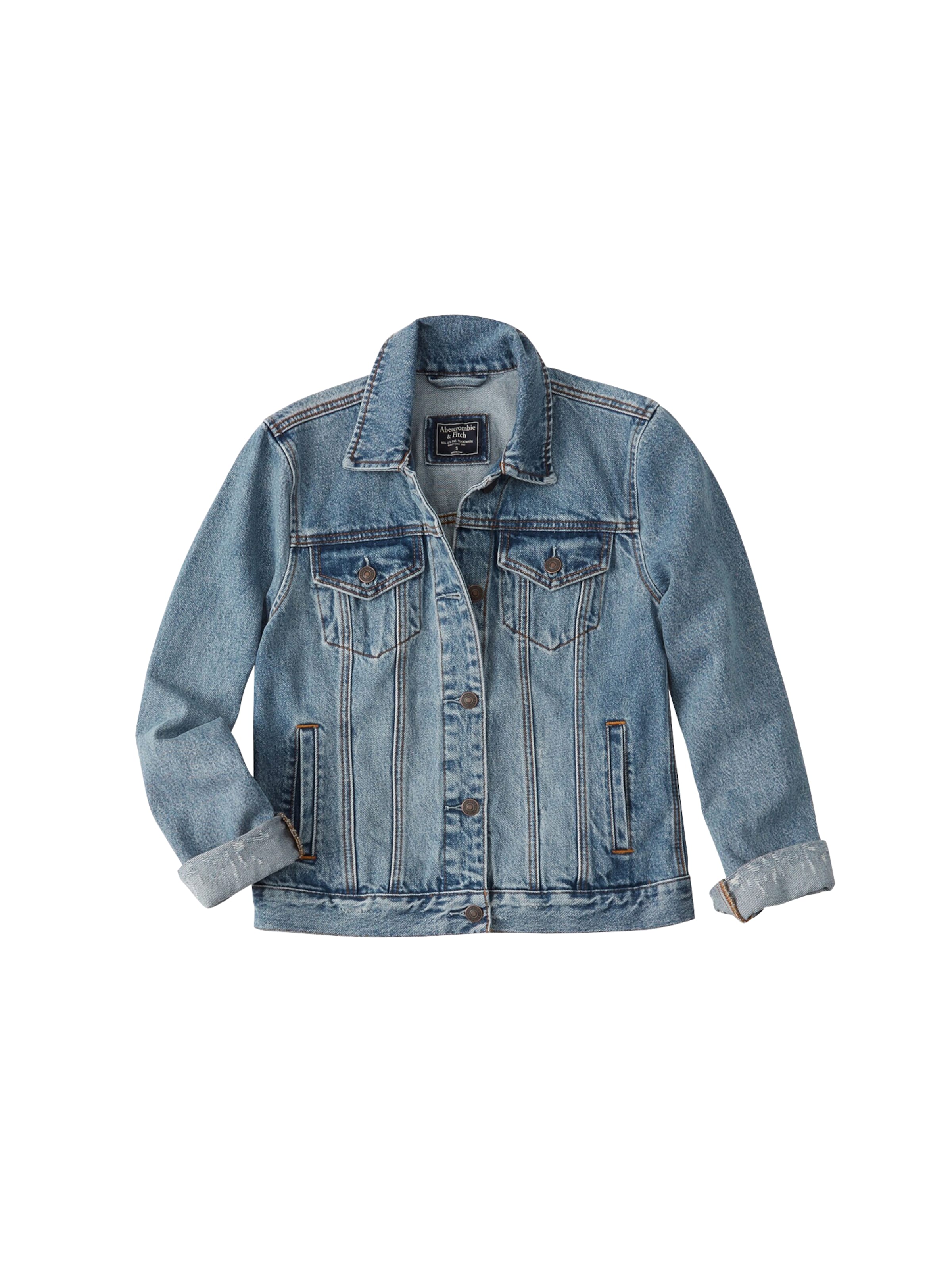 Abercrombie & Fitch - Tussenjas 'SB19-CLASSIC DENIM JKT - MED' in de kleur Blauw denim