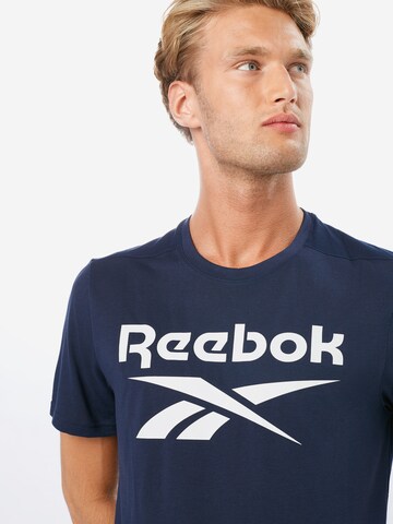 Reebok Regularny krój Koszulka funkcyjna w kolorze niebieski